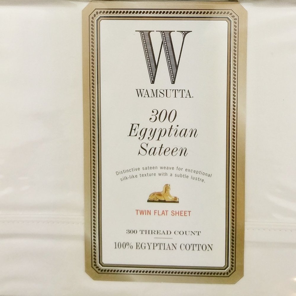 NEW Wamsutta 300 Thread Sateen Twin Flat Sheet